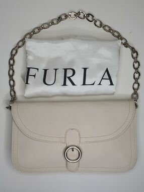 Furla Cream Leather Shoulder